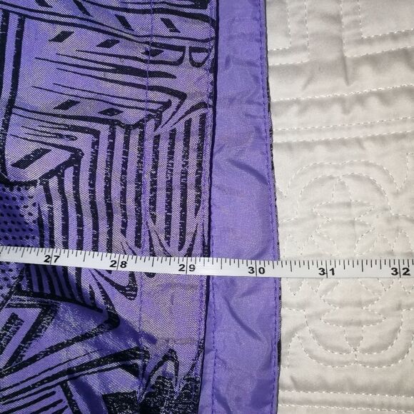 VINTAGE MISTRAL Purple & Black Abstract Comic Oversized Rain Coat Size Large - Picture 13 of 16